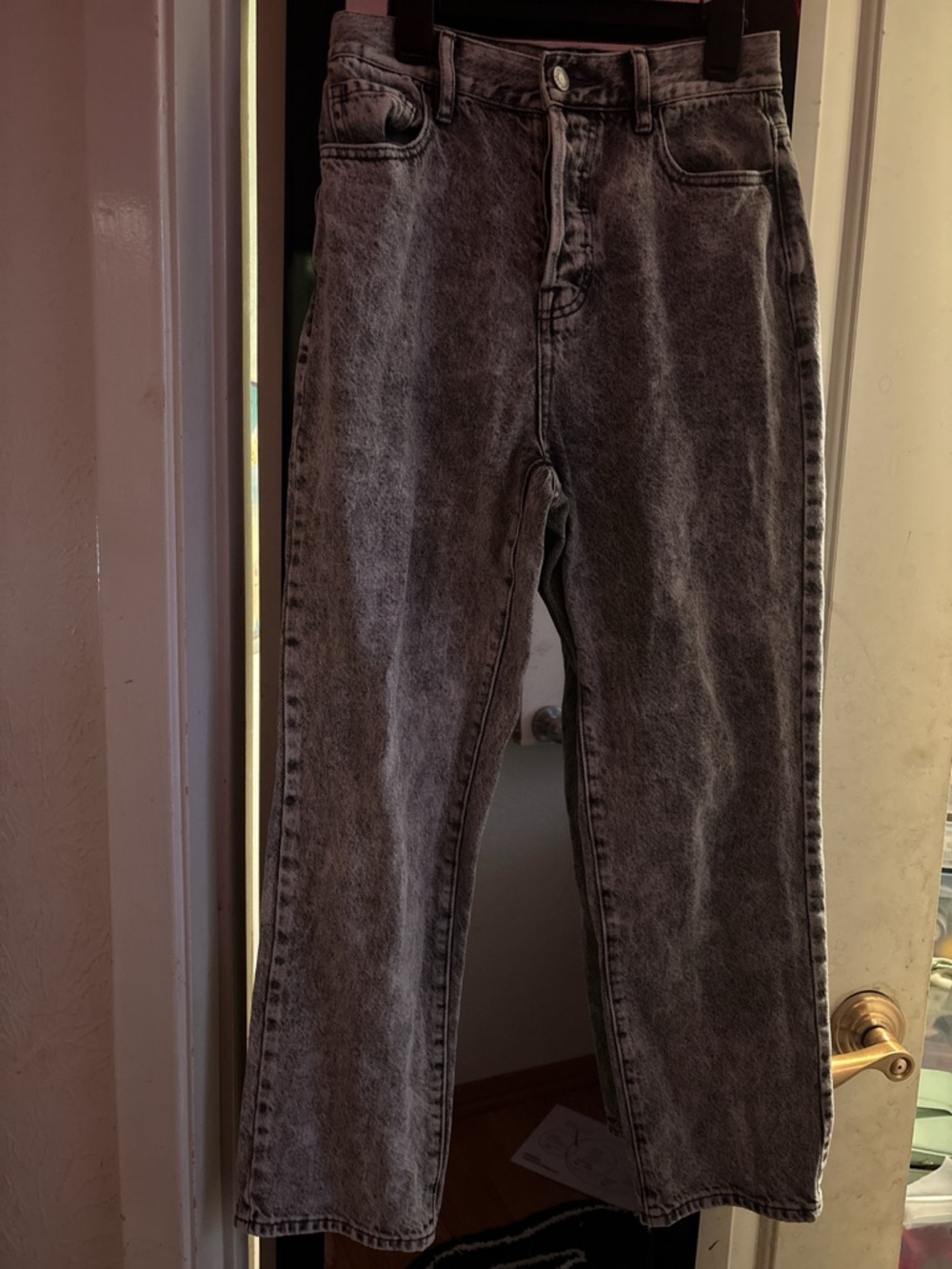 PacSun Men's Acid Wash Gray Straight Jeans